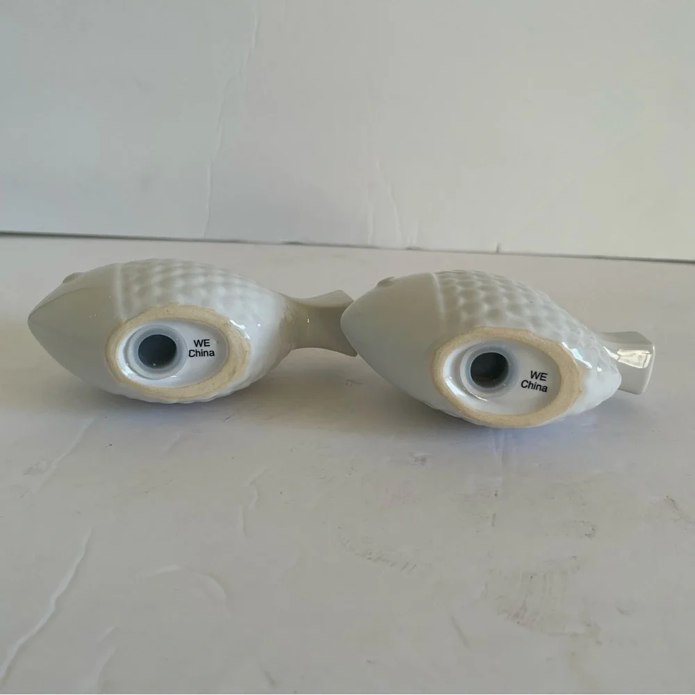 Catch of the Day Salt + Pepper Shakers White Ceramic West Elm